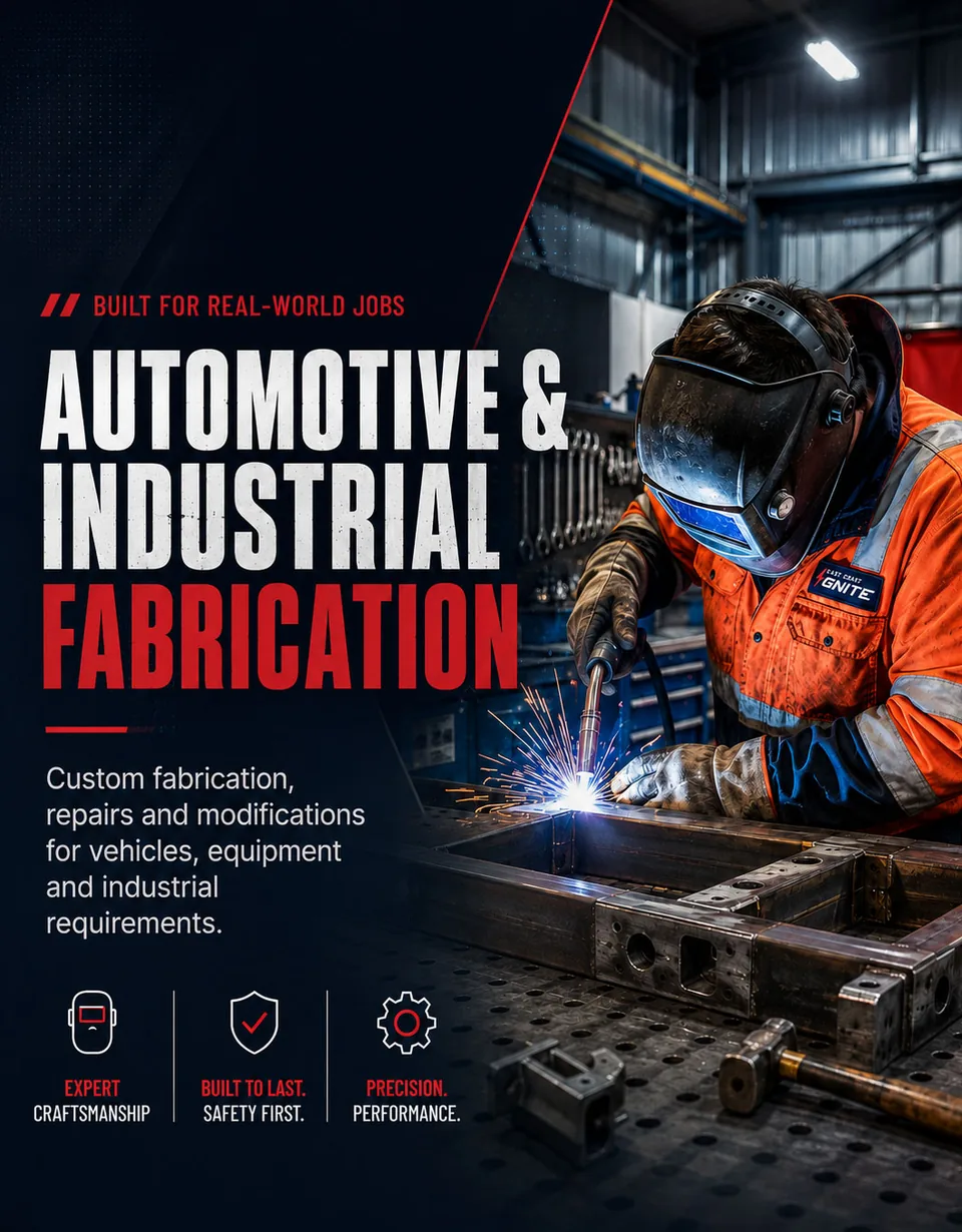 Automotive and industrial fabrication services by East Coast Ignite